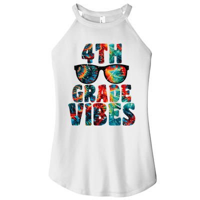 Back To School 4th Grade Vibes First Day Teacher Women’s Perfect Tri Rocker Tank