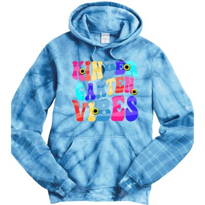 Back To School Kindergarten Vibes Retro Teacher Women Tie Dye Hoodie