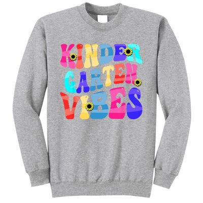 Back To School Kindergarten Vibes Retro Teacher Women Tall Sweatshirt