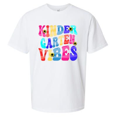 Back To School Kindergarten Vibes Retro Teacher Women Sueded Cloud Jersey T-Shirt