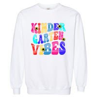 Back To School Kindergarten Vibes Retro Teacher Women Garment-Dyed Sweatshirt