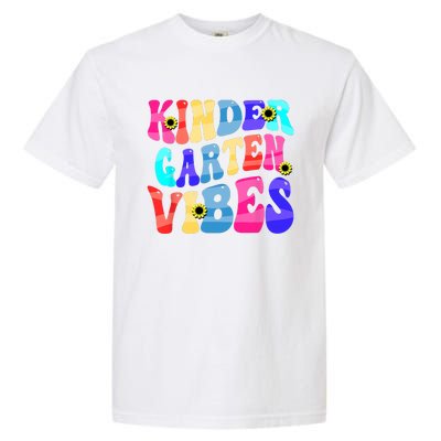 Back To School Kindergarten Vibes Retro Teacher Women Garment-Dyed Heavyweight T-Shirt