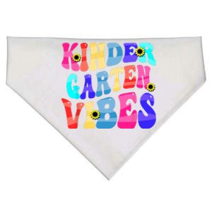 Back To School Kindergarten Vibes Retro Teacher Women USA-Made Doggie Bandana