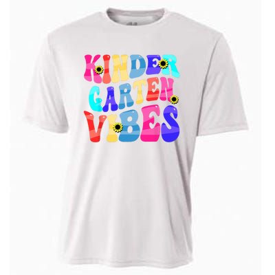 Back To School Kindergarten Vibes Retro Teacher Women Cooling Performance Crew T-Shirt