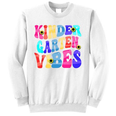 Back To School Kindergarten Vibes Retro Teacher Women Sweatshirt