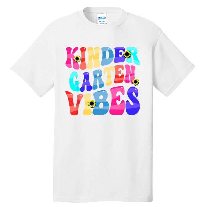 Back To School Kindergarten Vibes Retro Teacher Women Tall T-Shirt