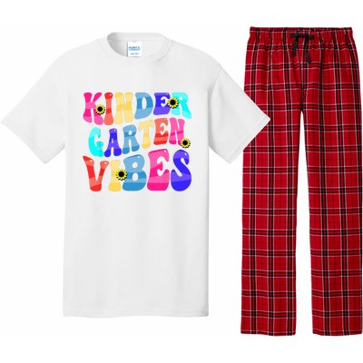 Back To School Kindergarten Vibes Retro Teacher Women Pajama Set