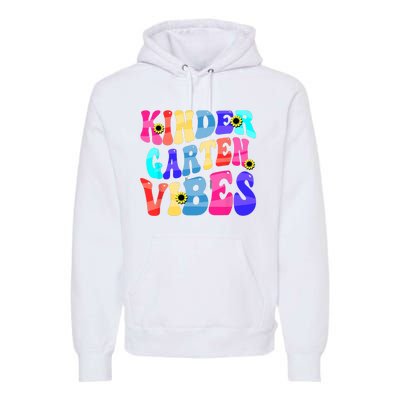 Back To School Kindergarten Vibes Retro Teacher Women Premium Hoodie