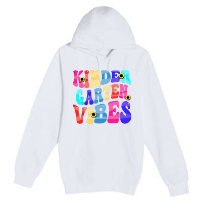 Back To School Kindergarten Vibes Retro Teacher Women Premium Pullover Hoodie