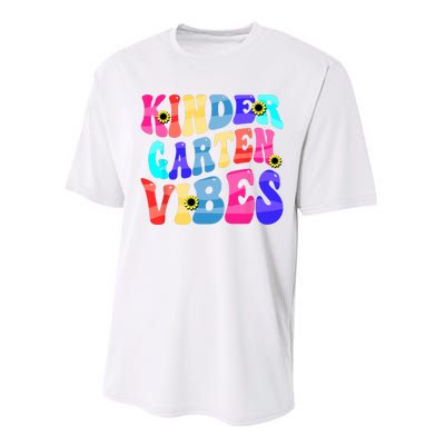 Back To School Kindergarten Vibes Retro Teacher Women Performance Sprint T-Shirt