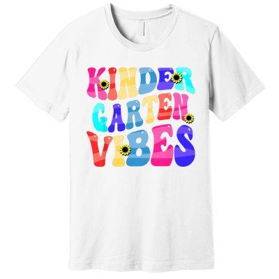 Back To School Kindergarten Vibes Retro Teacher Women Premium T-Shirt