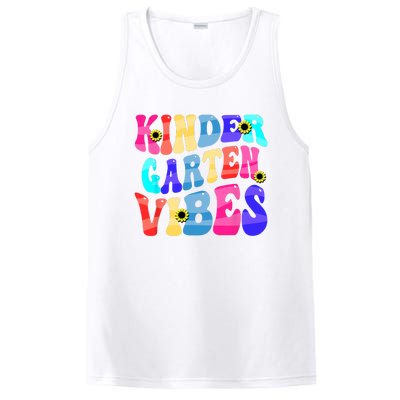 Back To School Kindergarten Vibes Retro Teacher Women PosiCharge Competitor Tank