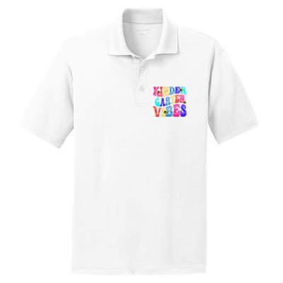 Back To School Kindergarten Vibes Retro Teacher Women PosiCharge RacerMesh Polo