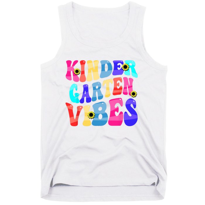 Back To School Kindergarten Vibes Retro Teacher Women Tank Top