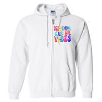 Back To School Kindergarten Vibes Retro Teacher Women Full Zip Hoodie