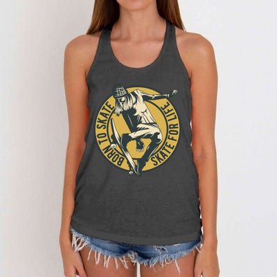 Born To Skate Women's Knotted Racerback Tank