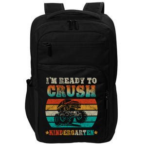 Back To School Ready To Crush Kindergarten Monster Truck Boy Gift Impact Tech Backpack