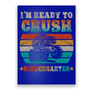 Back To School Ready To Crush Kindergarten Monster Truck Boy Gift Poster