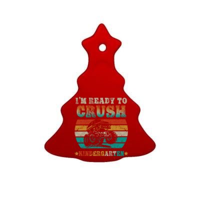 Back To School Ready To Crush Kindergarten Monster Truck Boy Gift Ceramic Tree Ornament