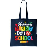 Back To School Happy First Day Of School Teacher Student Kids Tote Bag