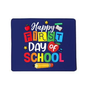 Back To School Happy First Day Of School Teacher Student Kids Mousepad