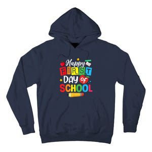 Back To School Happy First Day Of School Teacher Student Kids Tall Hoodie