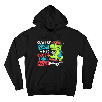 Back To School Let's Crush 3rd Grade Class Of 2035 Dinosaur Hoodie