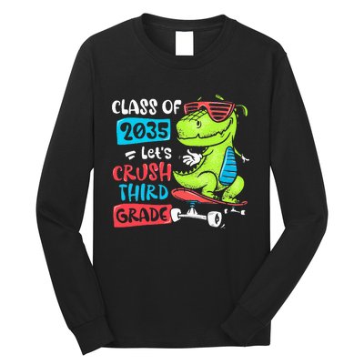 Back To School Let's Crush 3rd Grade Class Of 2035 Dinosaur Long Sleeve Shirt