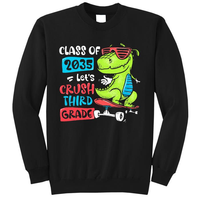 Back To School Let's Crush 3rd Grade Class Of 2035 Dinosaur Sweatshirt