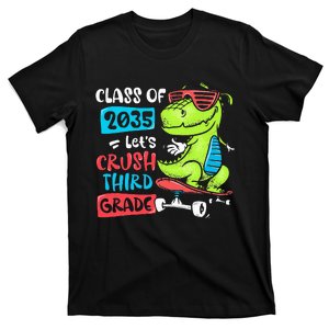 Back To School Let's Crush 3rd Grade Class Of 2035 Dinosaur T-Shirt