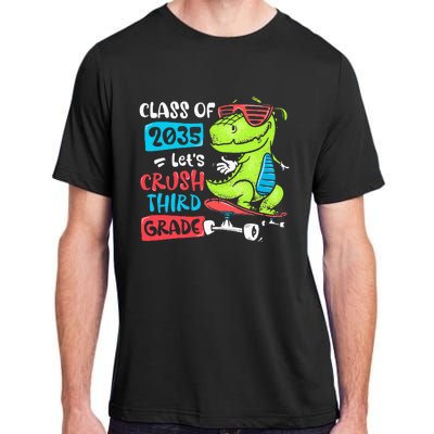 Back To School Let's Crush 3rd Grade Class Of 2035 Dinosaur Adult ChromaSoft Performance T-Shirt