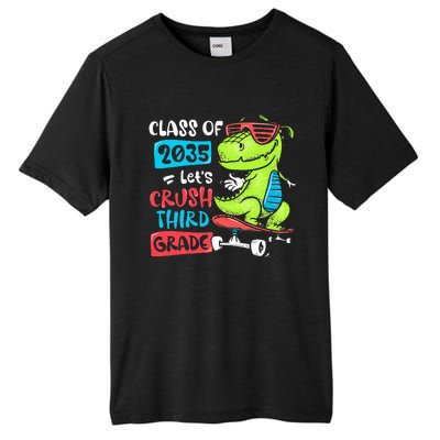 Back To School Let's Crush 3rd Grade Class Of 2035 Dinosaur Tall Fusion ChromaSoft Performance T-Shirt