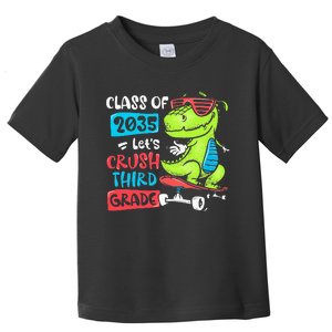 Back To School Let's Crush 3rd Grade Class Of 2035 Dinosaur Toddler T-Shirt