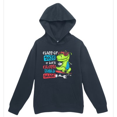 Back To School Let's Crush 3rd Grade Class Of 2035 Dinosaur Urban Pullover Hoodie