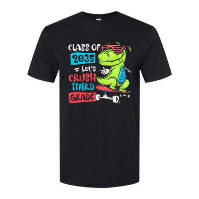 Back To School Let's Crush 3rd Grade Class Of 2035 Dinosaur Softstyle CVC T-Shirt