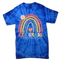 Back To School Sixth Grade Vibes Retro Leopard 6Th Grade Cool Gift Tie-Dye T-Shirt