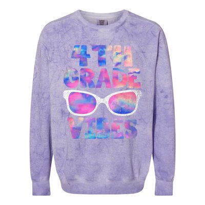 Back To School 4th Grade Vibes Shirts First Day Teacher Colorblast Crewneck Sweatshirt