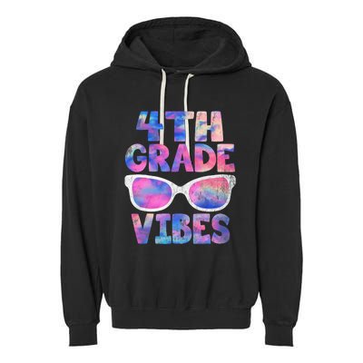 Back To School 4th Grade Vibes Shirts First Day Teacher Garment-Dyed Fleece Hoodie