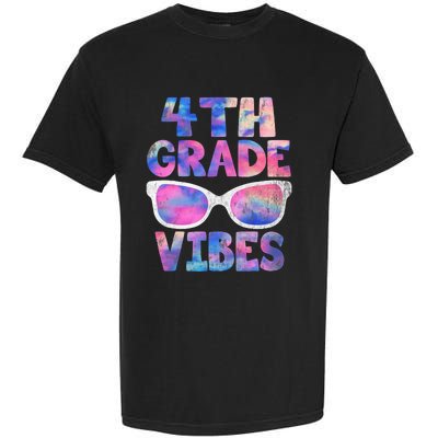 Back To School 4th Grade Vibes Shirts First Day Teacher Garment-Dyed Heavyweight T-Shirt