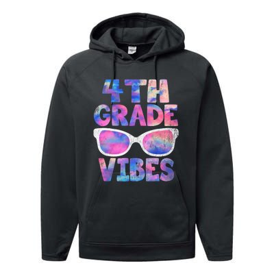 Back To School 4th Grade Vibes Shirts First Day Teacher Performance Fleece Hoodie