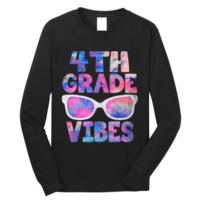 Back To School 4th Grade Vibes Shirts First Day Teacher Long Sleeve Shirt