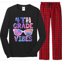 Back To School 4th Grade Vibes Shirts First Day Teacher Long Sleeve Pajama Set