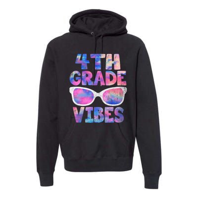 Back To School 4th Grade Vibes Shirts First Day Teacher Premium Hoodie