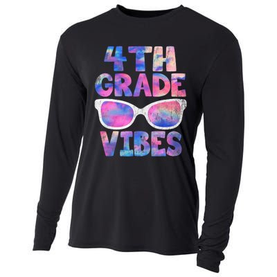 Back To School 4th Grade Vibes Shirts First Day Teacher Cooling Performance Long Sleeve Crew