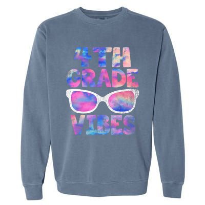 Back To School 4th Grade Vibes Shirts First Day Teacher Garment-Dyed Sweatshirt