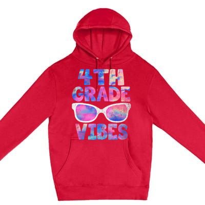 Back To School 4th Grade Vibes Shirts First Day Teacher Premium Pullover Hoodie