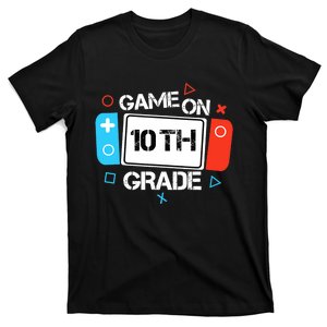 Back To School Game On 10th Grade Funny Gamer Boy Girl T-Shirt