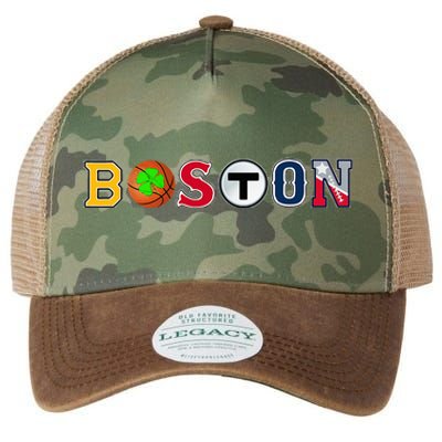 Bawston Townie Sports Fan Boston Mass New England Proud Legacy Tie Dye Trucker Hat