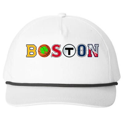 Bawston Townie Sports Fan Boston Mass New England Proud Snapback Five-Panel Rope Hat