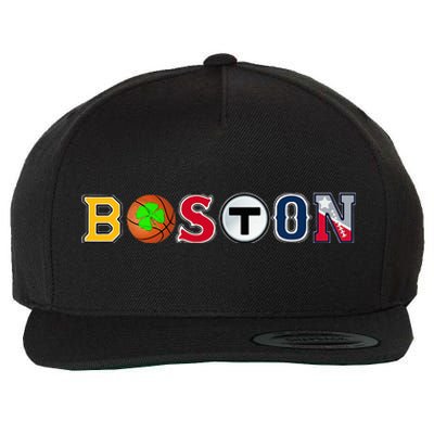 Bawston Townie Sports Fan Boston Mass New England Proud Wool Snapback Cap